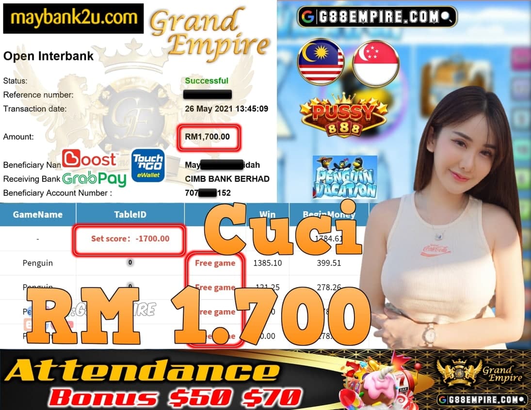 PUSSY888-PENGUINVACATION CUCI RM1,700!!!