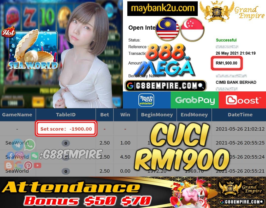 MEGA888 - SEAWORLD CUCI RM1900 !!!