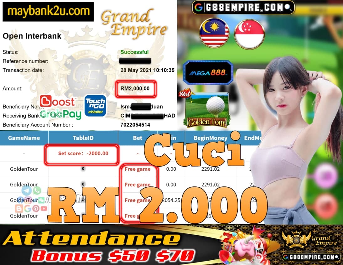 MEGA888-GOLDENTOUR CUCI RM 2,000!!!