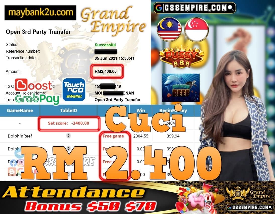 PUSSY888 - DOLPHINREEF CUCI RM2,400!!!