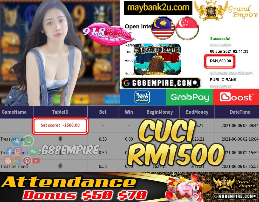 918KISSORI - TREASURELSLAND CUCI RM1500 !!!