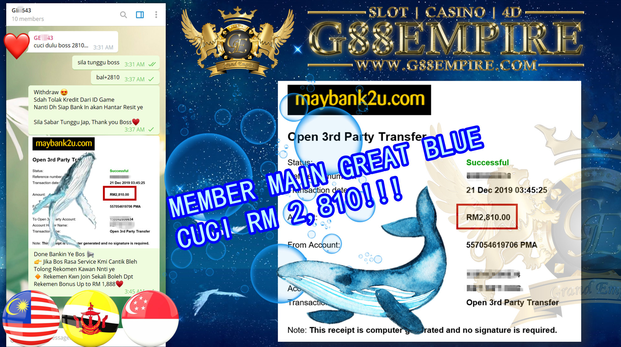 MEMBER MAIN GREAT BLUE CUCI RM2,810!!!