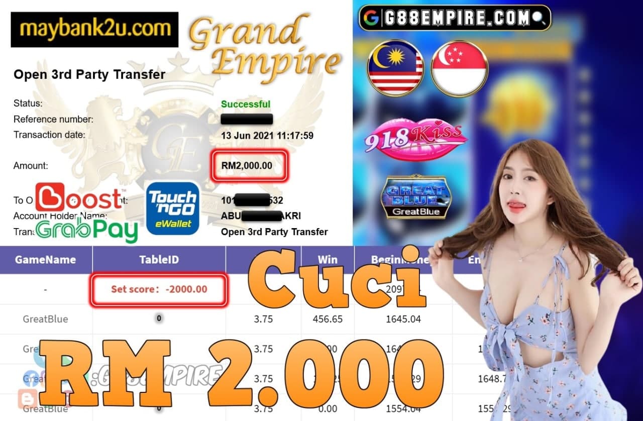918KISS ORI - GREATBLUE CUCI RM2,000!!!