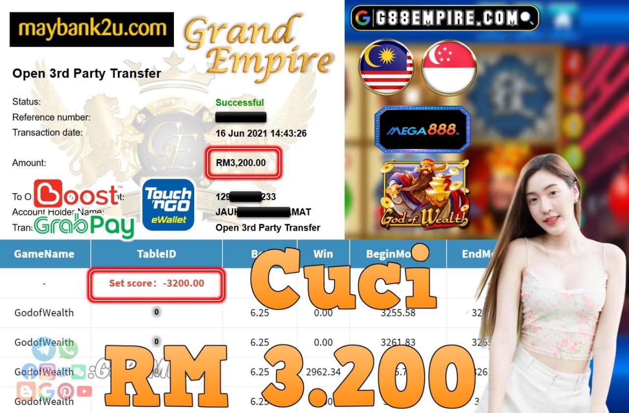 MEGA888 - GODOFWEALTH CUCI RM3,200!!!