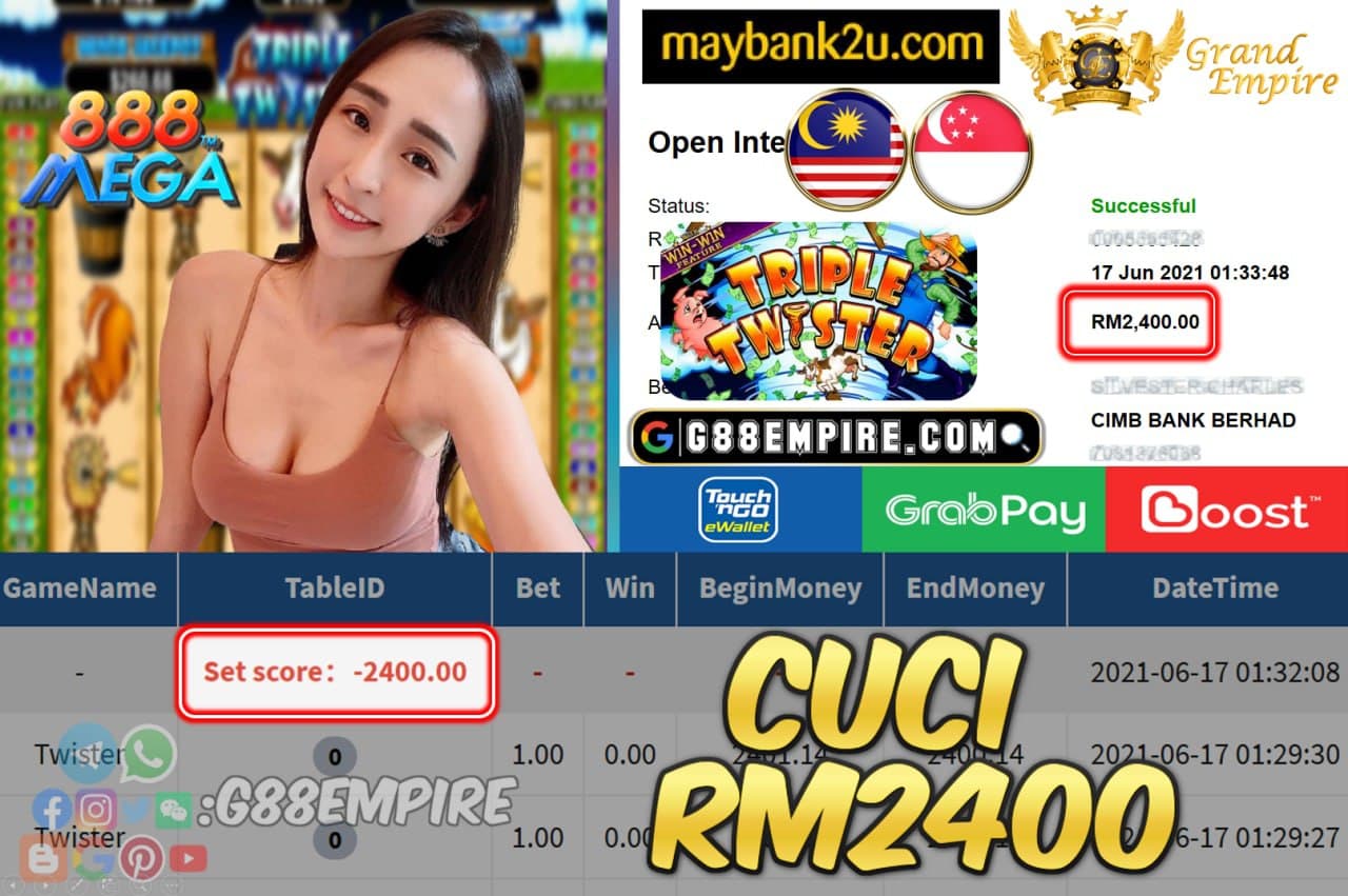 MEGA888 - TWISTER CUCI RM2400 !!!