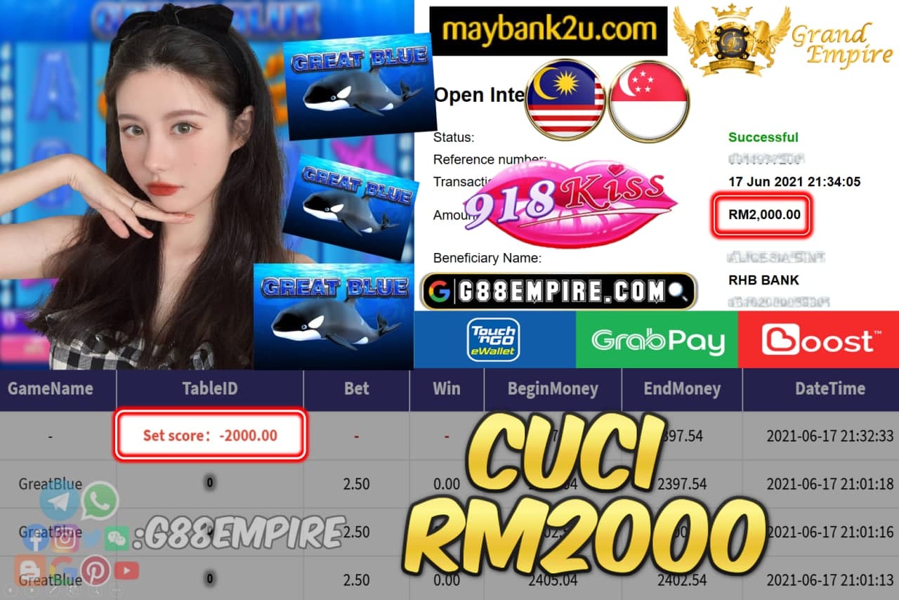 918KISS - GRATBLUE CUCI RM2000 !!!