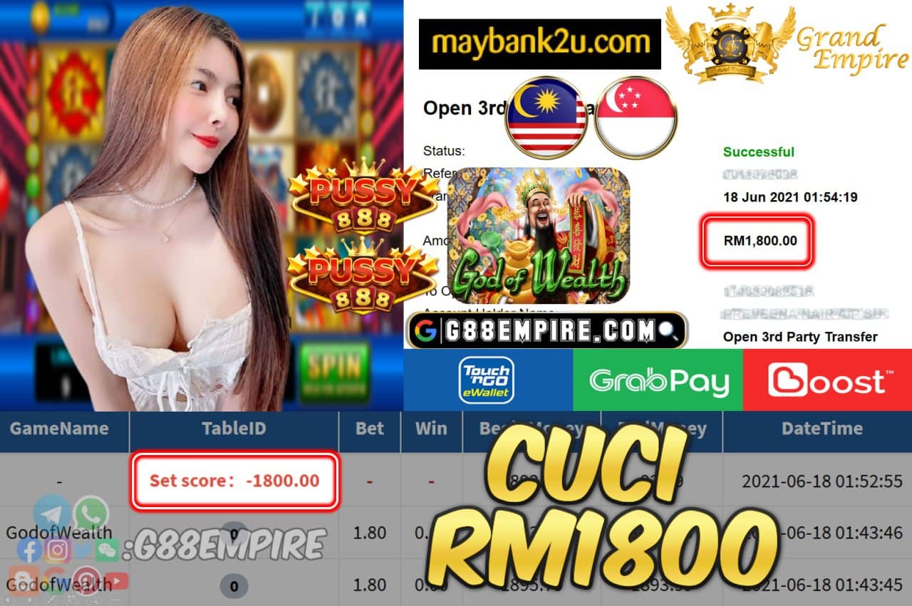 PUSSY888 - GODOFWEALTH CUCI RM1800 !!!