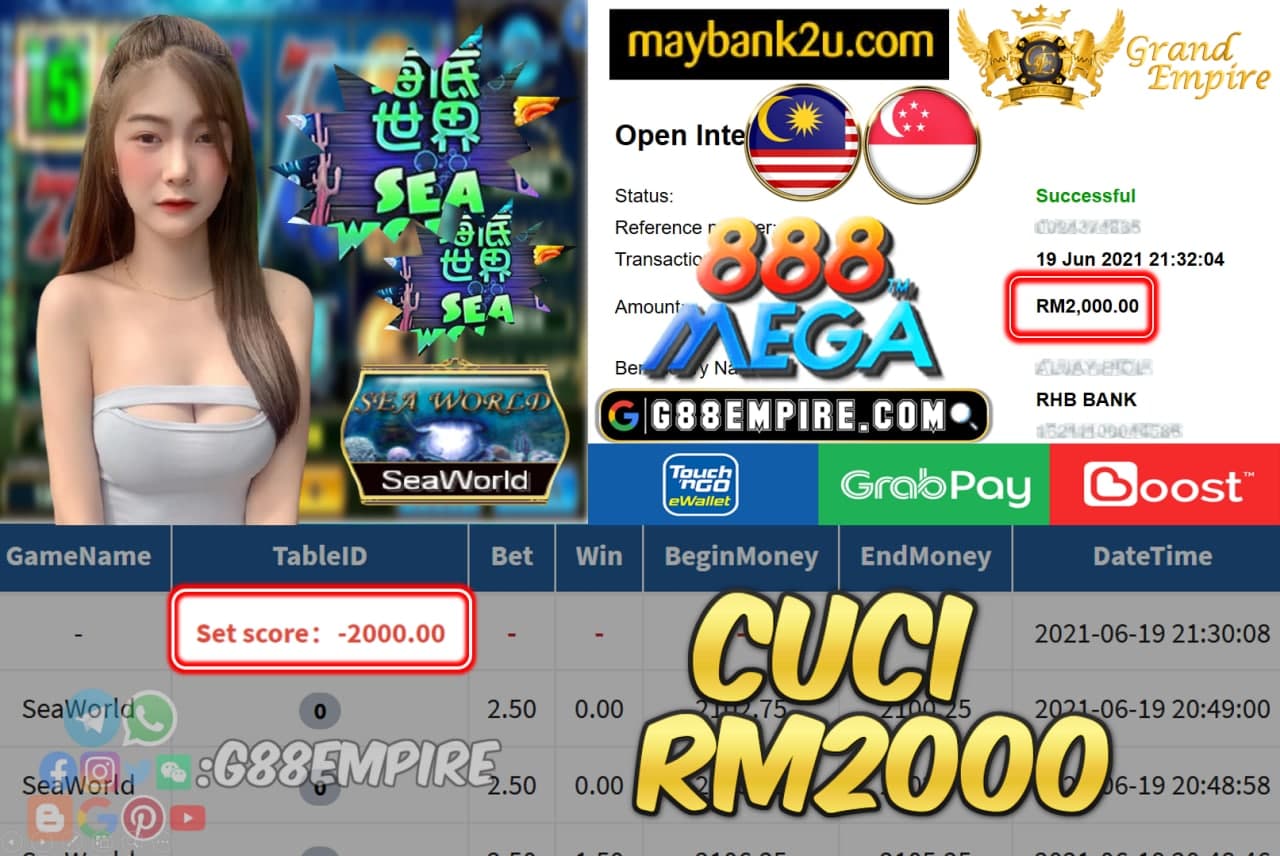 MEGA888 - SEAWORLD CUCI RM2000 !!!