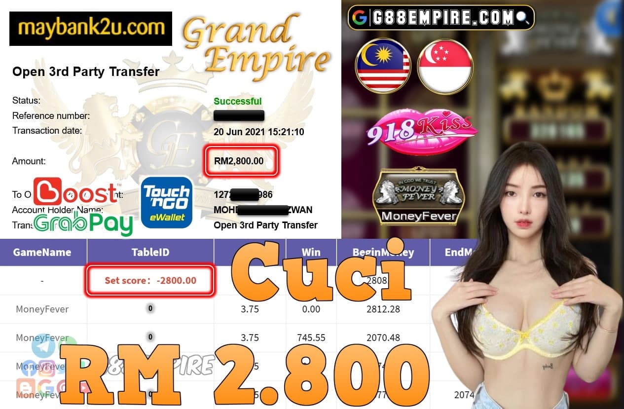 918KISS ORI - MONEY FEVER CUCI RM2,800!!!