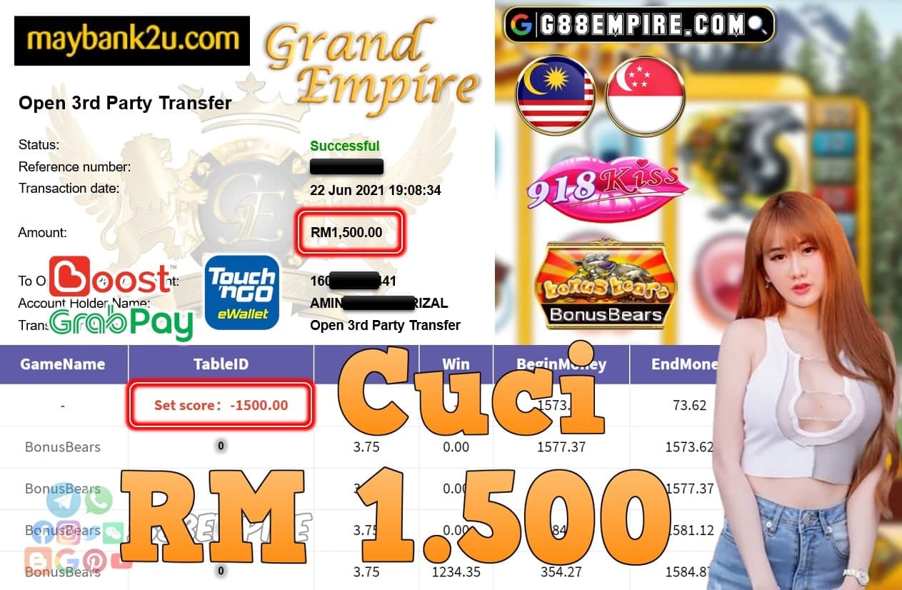 918KISS ORI - BONUSBEARS CUCI RM1,500!!!