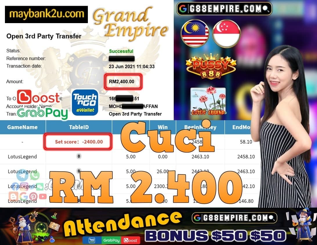 PUSSY888 - LOTUSLEGEND CUCI RM2,400!!!