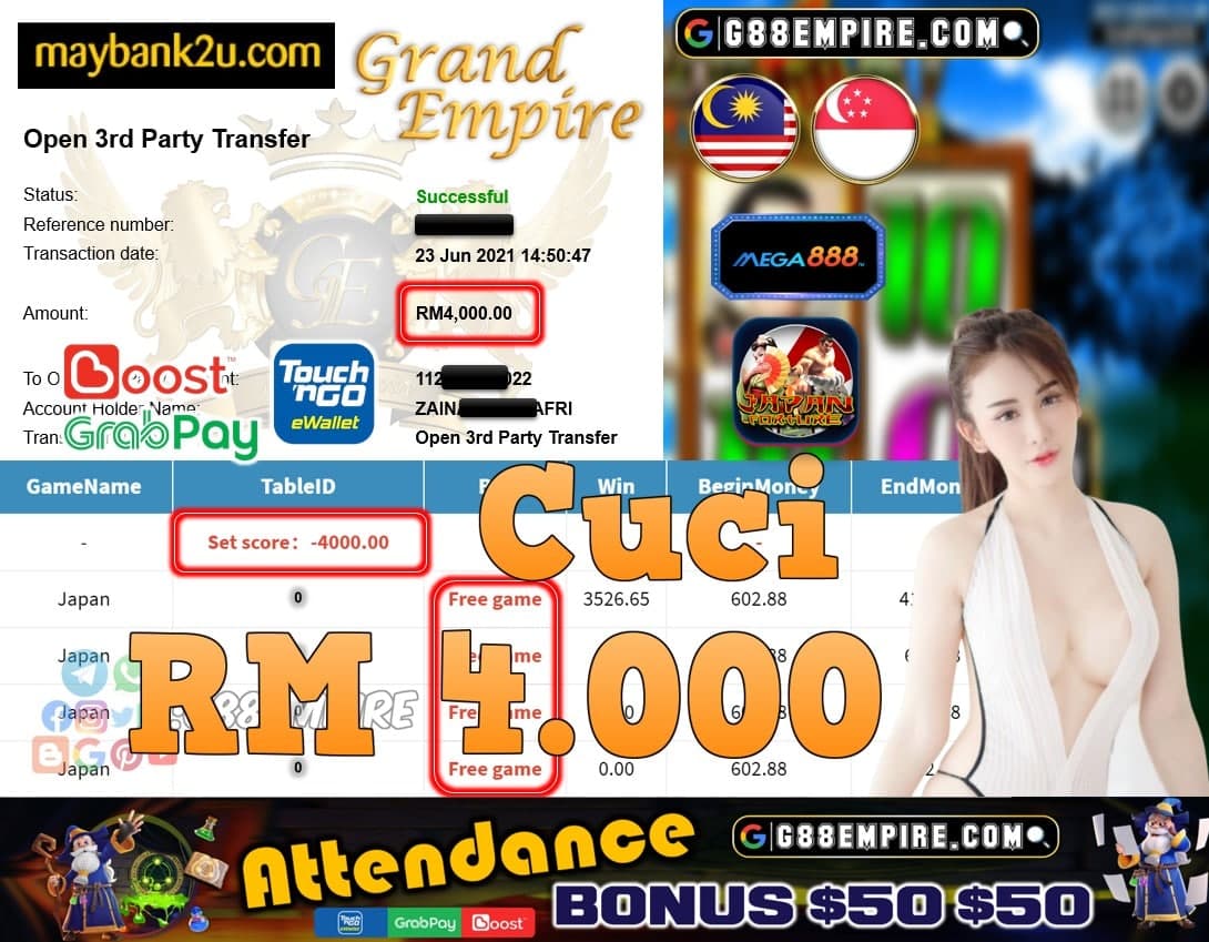 MEGA888 - JAPAN CUCI RM4,000!!!