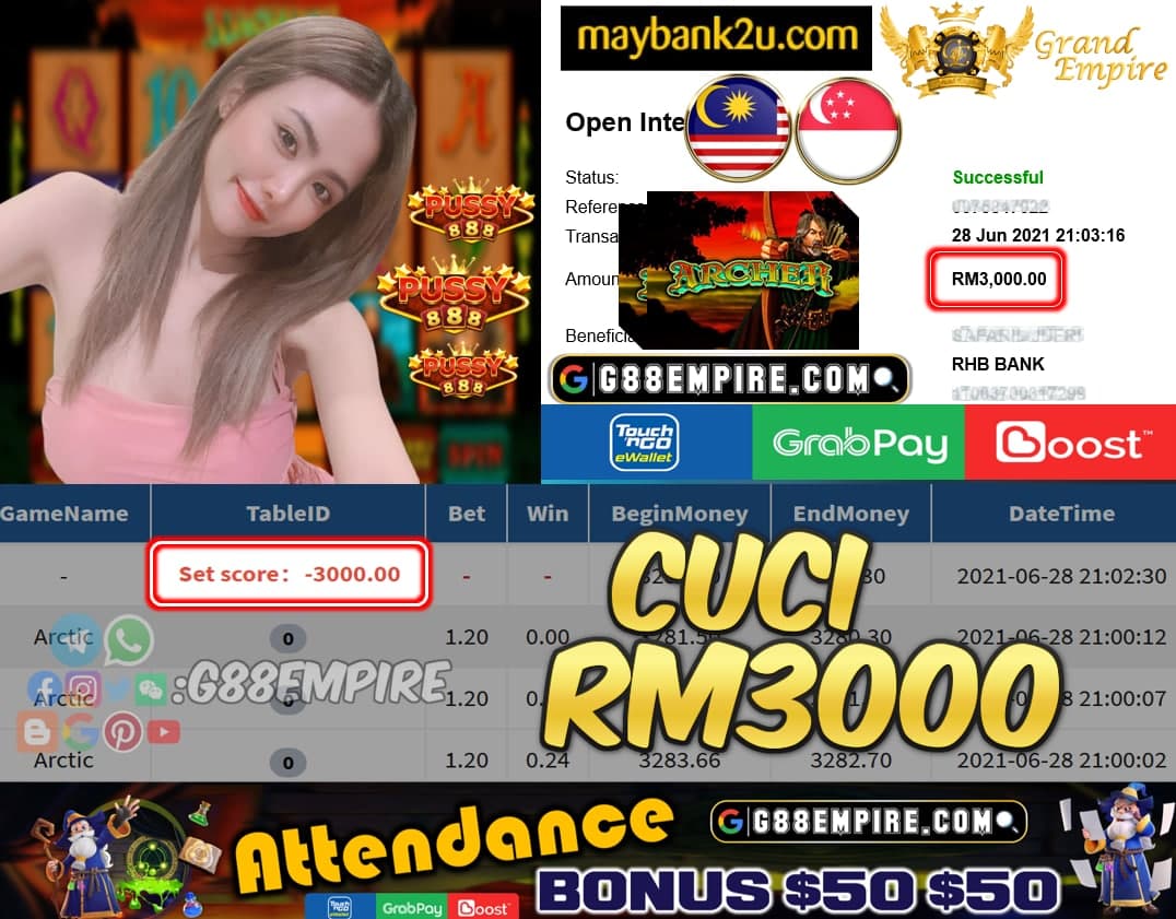 PUSSY888 - ARCHER CUCI RM3000 !!!