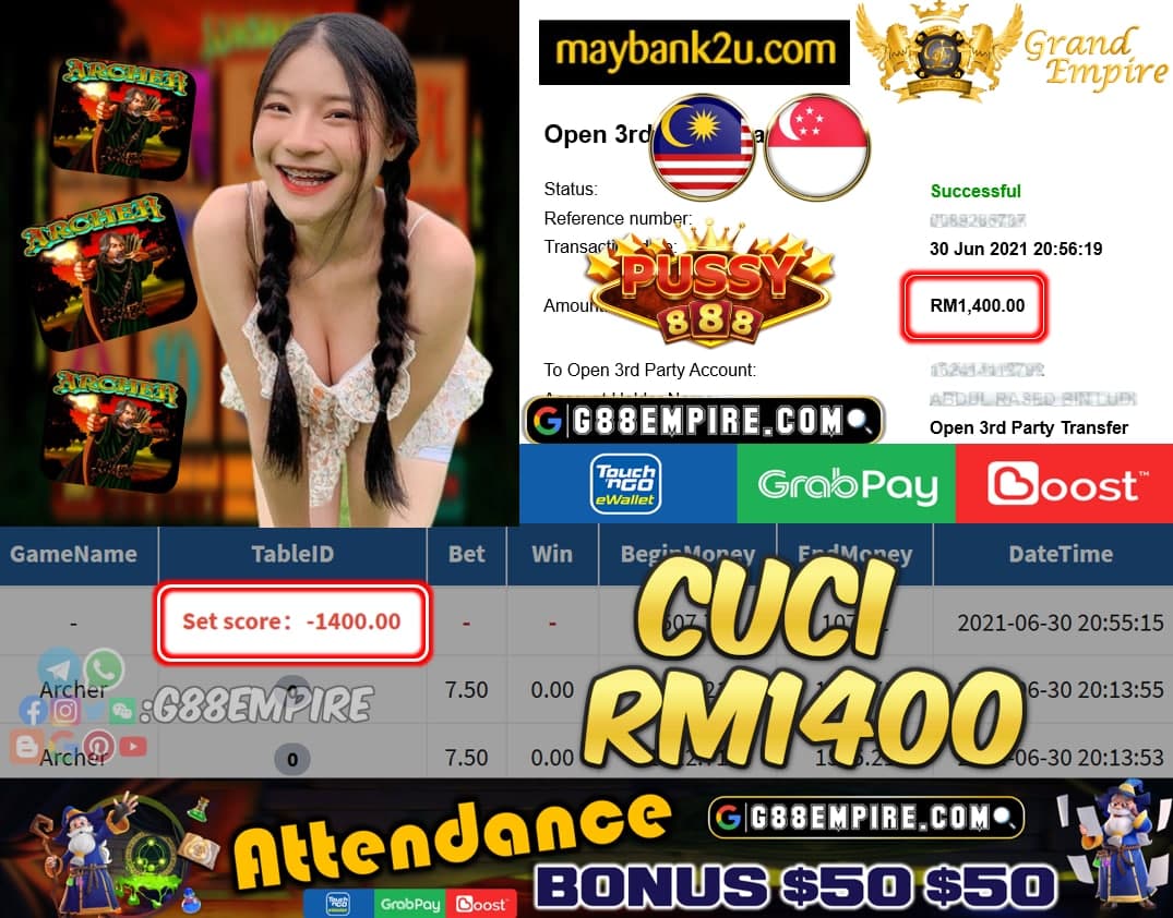 PUSSY888 - ARCHER CUCI RM1400 !!!