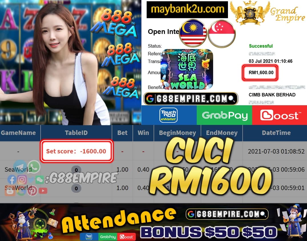 MEGA888 - SEAWORLD CCUI RM1600 !!!