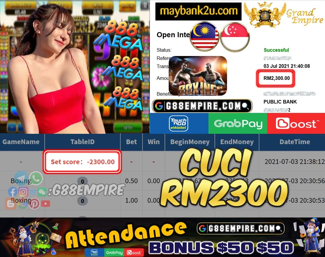 MEGA888 - BOXING CUCI RM2300 !!!