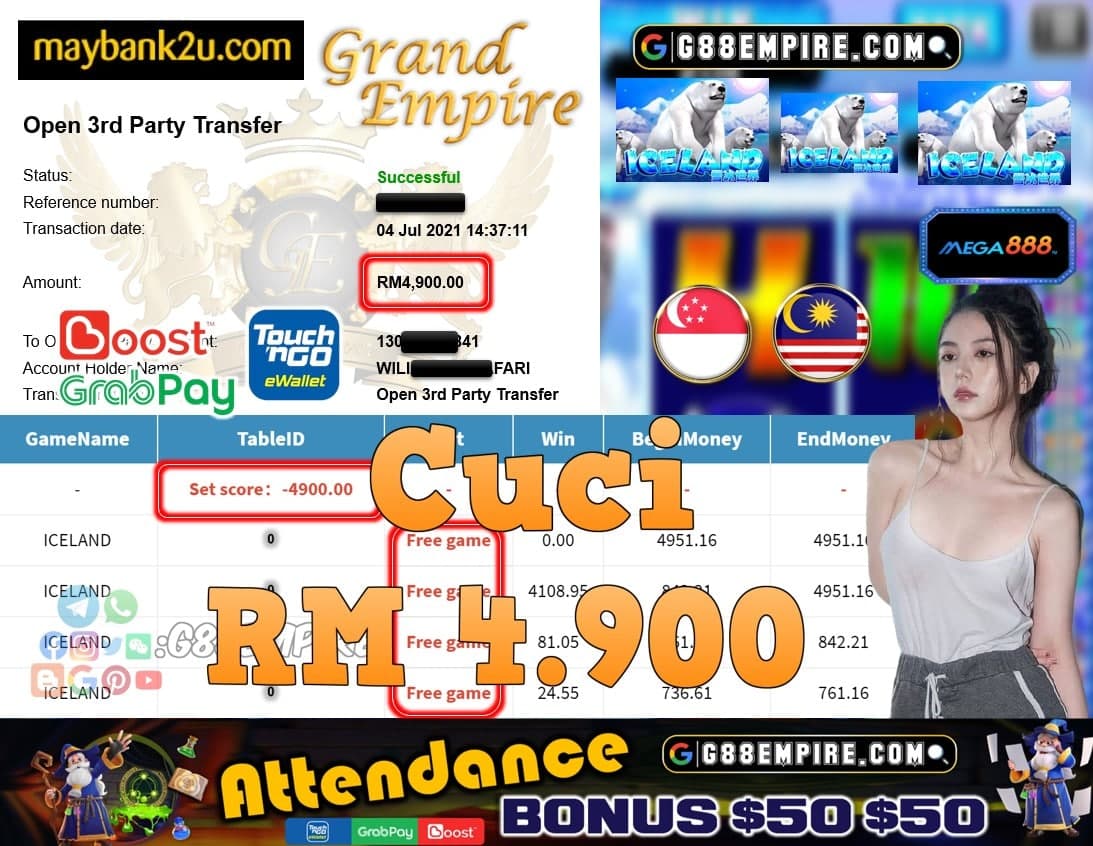 MEGA888 - ICELAND CUCI RM4,900!!!