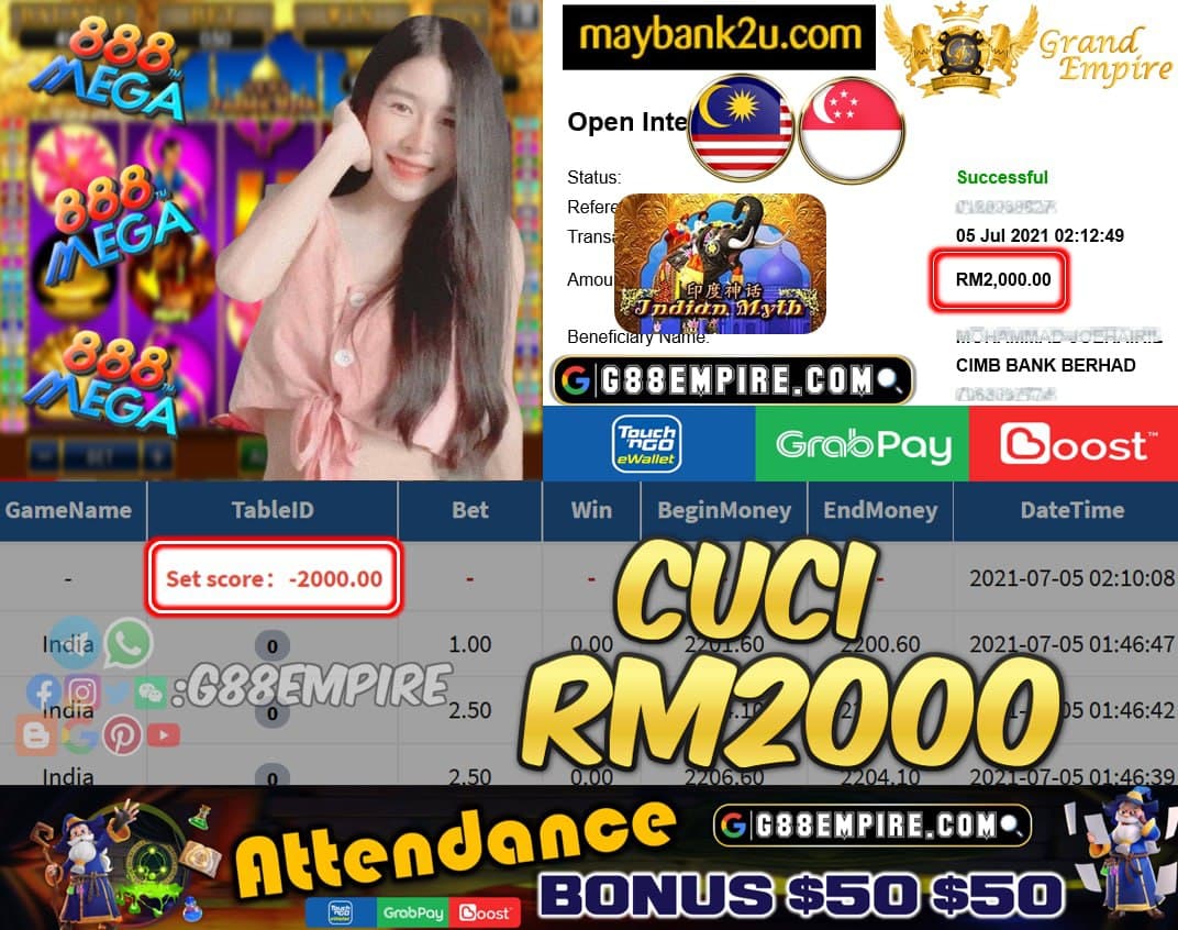 MEGA888 - INDIA  CUCI RM2000 !!!