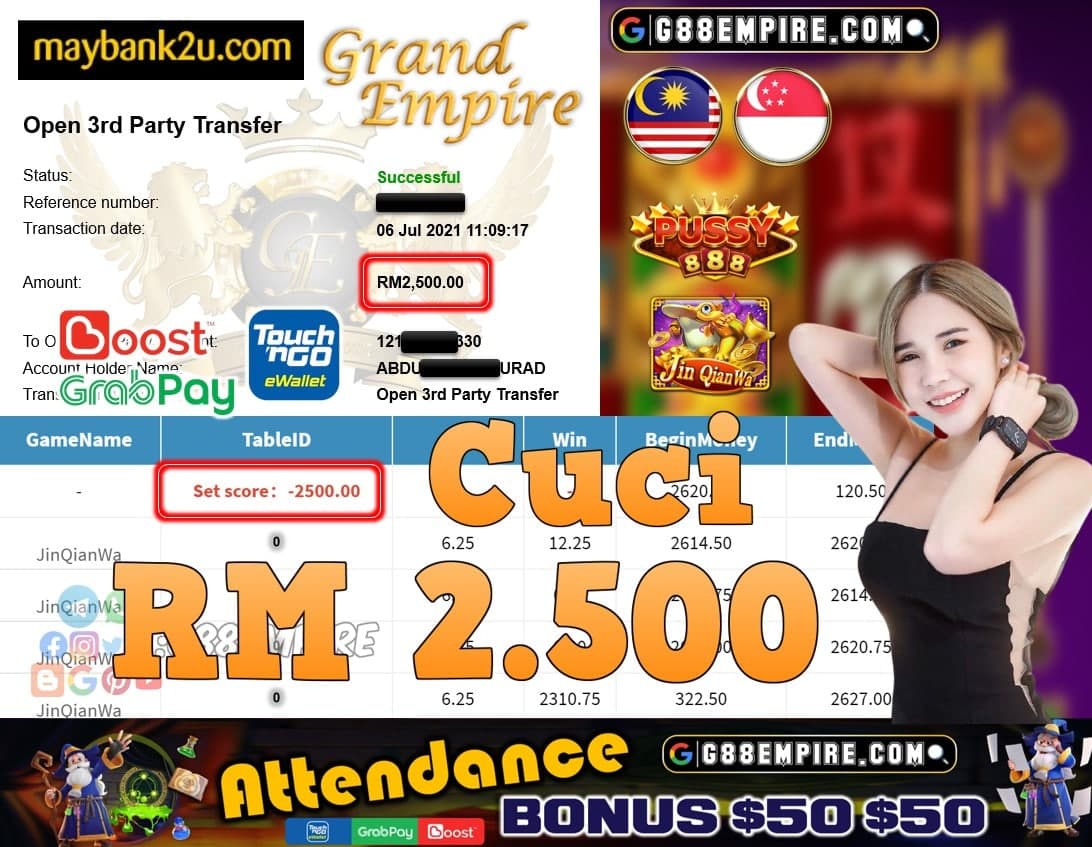 PUSSY888 - JINQIANWA CUCI RM2,500!!!