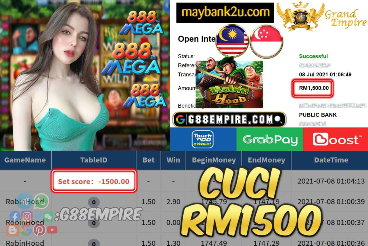 MEGA888 - ROBINHOOD CUCI RM1500 !!!