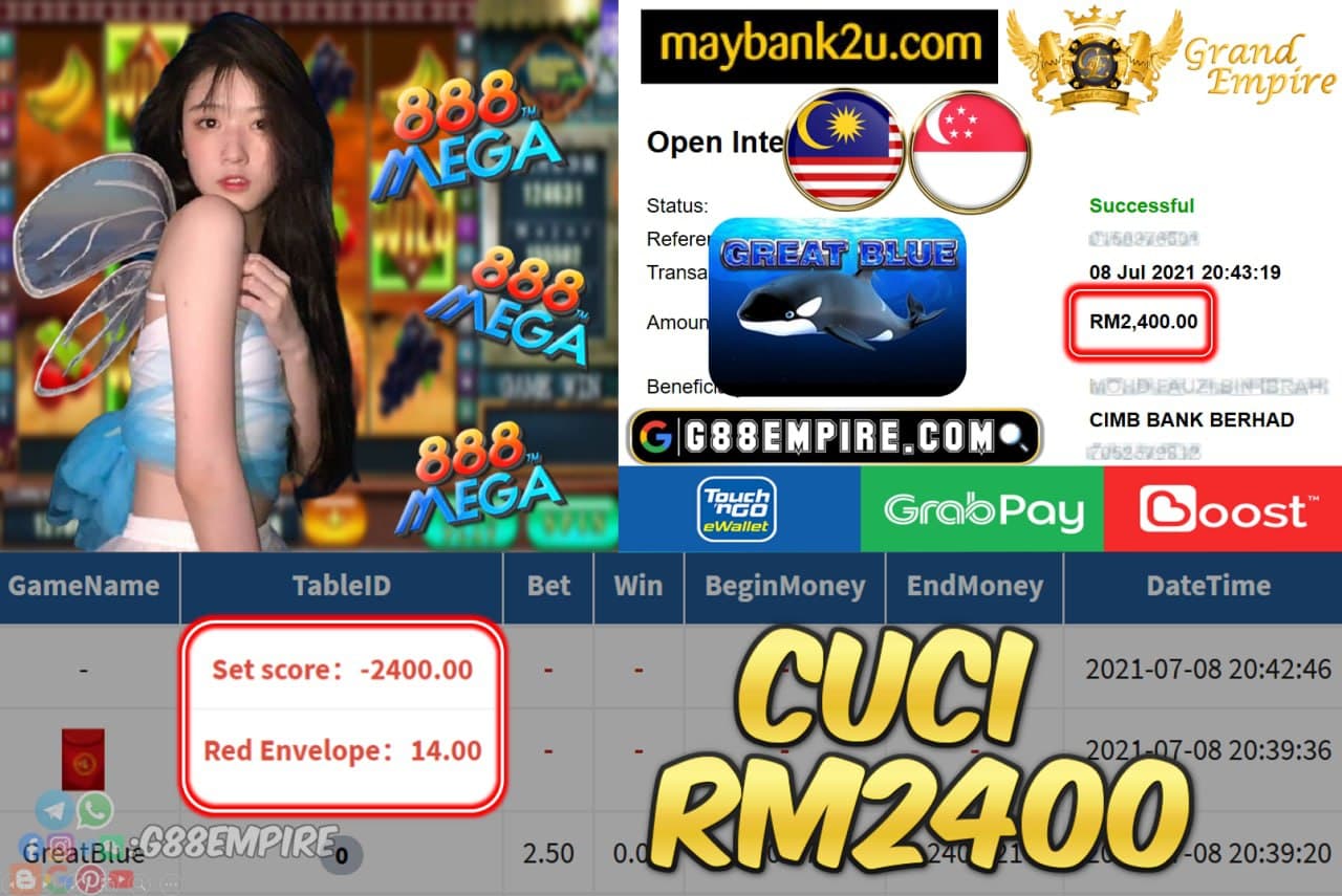 MEGA888 - GREATBLUE CUCI RM2400 !!!