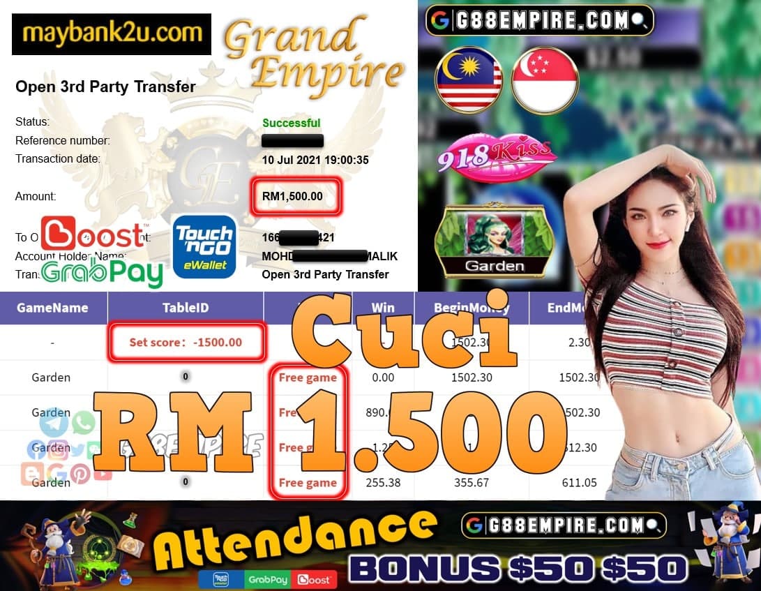 918KISS ORI - GARDEN CUCI RM1,500!!!