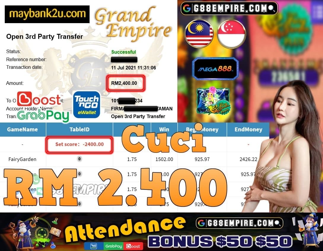 MEGA888 - FAIRYGARDEN CUCI RM2,400!!!