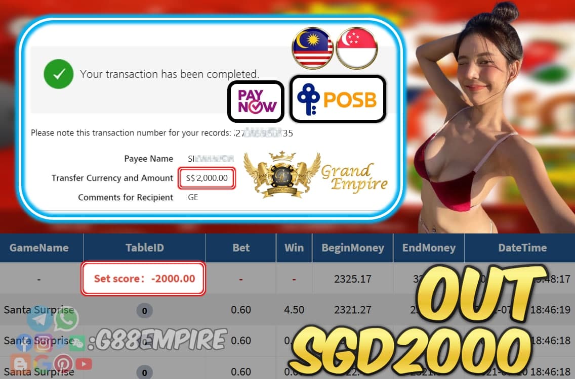 PUSSY888 - SANTASURPISE CASHOUT SGD2000 !!!