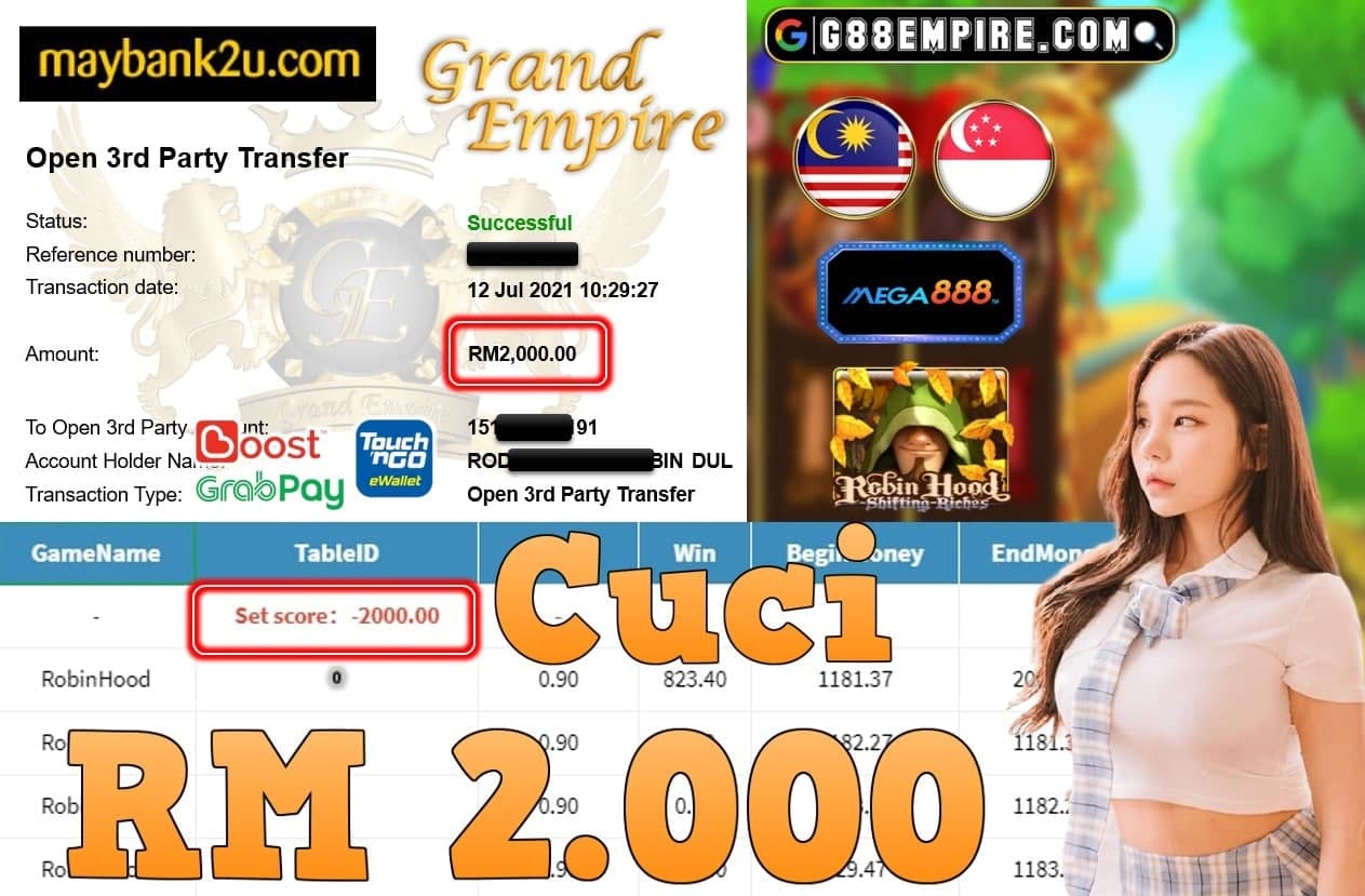 MEGA888 - ROBINHOOD CUCI RM2,000!!!