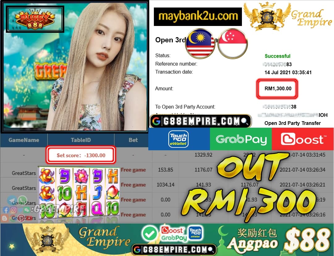 PUSSY888 - GREATSTARS CUCI RM1300 !!!