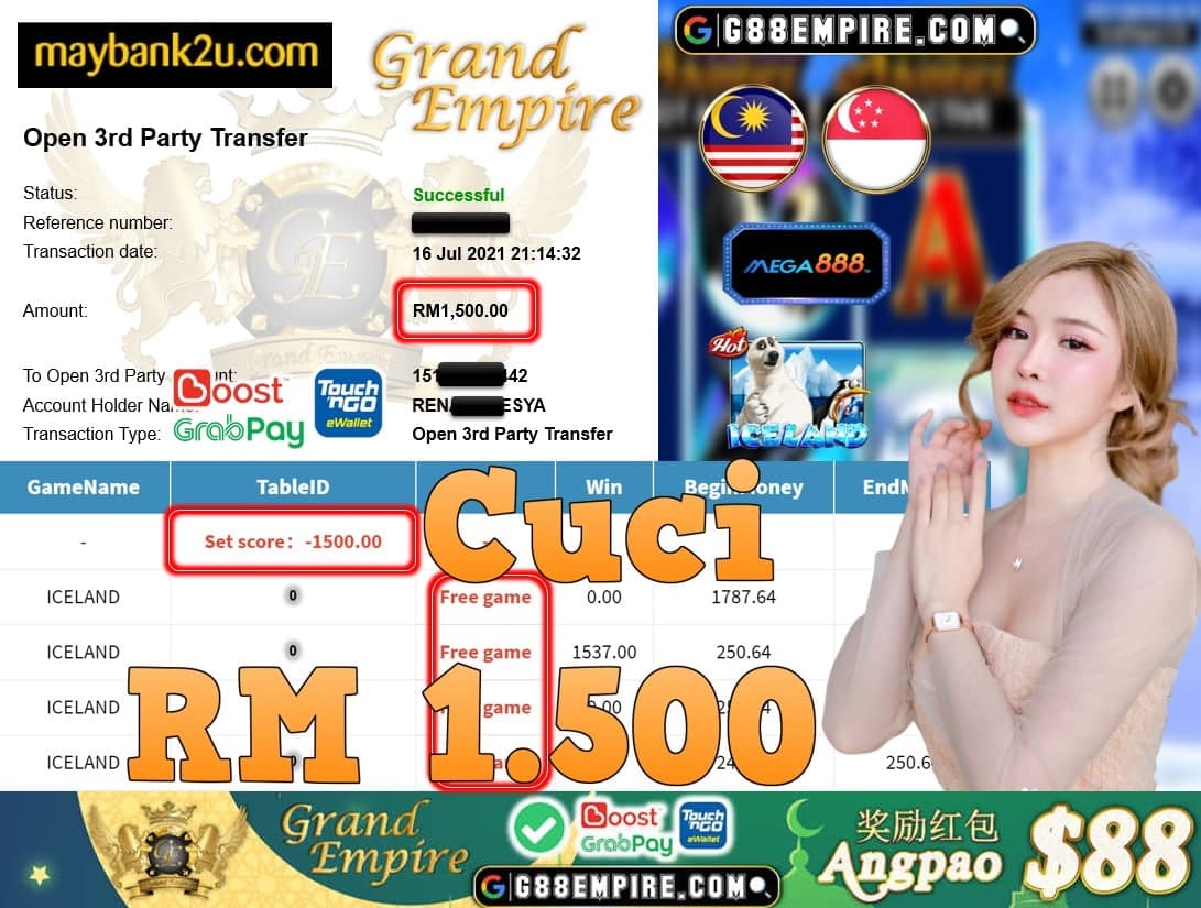 MEGA888 - ICELAND CUCI RM1,500!!!