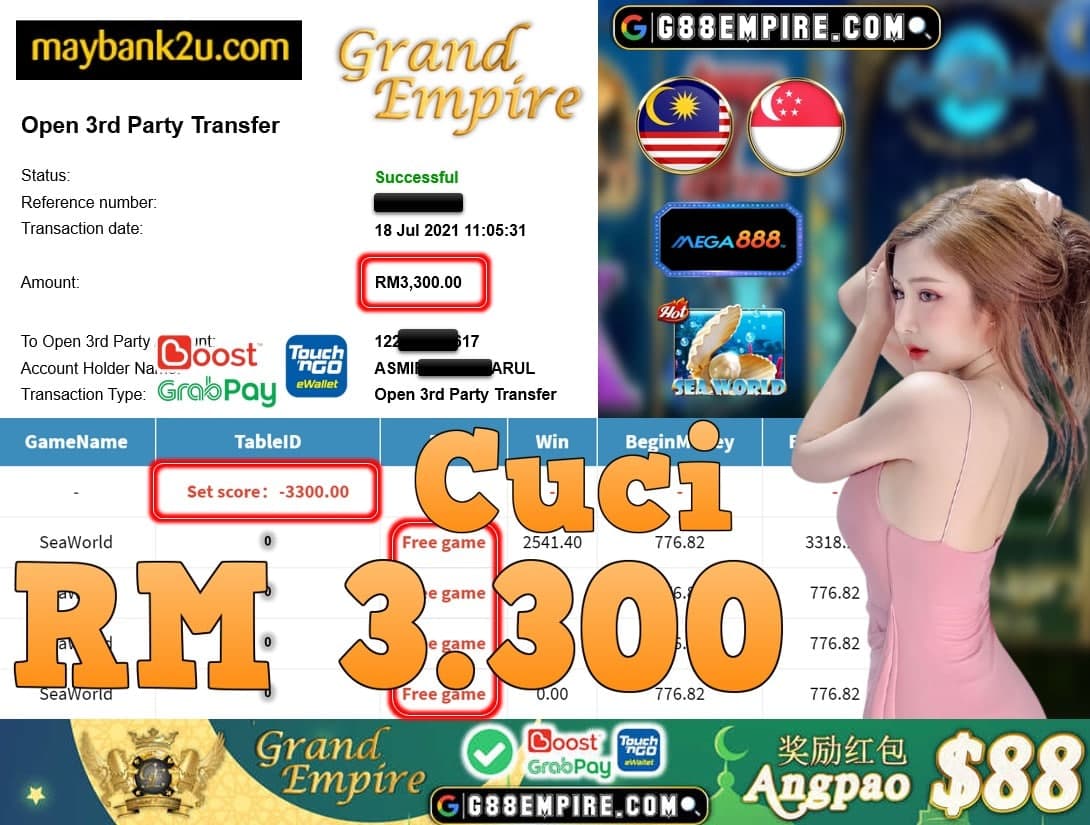 MEGA888 - SEAWORLD CUCI RM3,300!!!