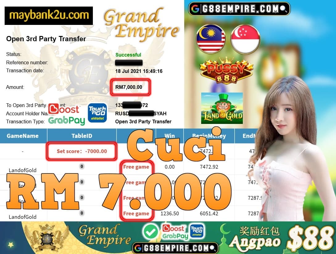 PUSSY888 - LANDOFGOLD CUCI RM7,000!!!