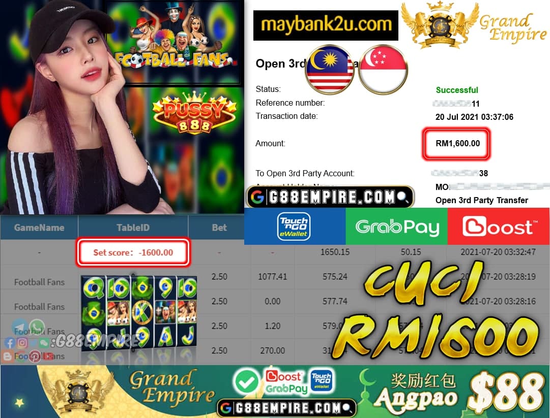 PUSSY888 - FOOTBALL FANS CUCI RM1600 !!!