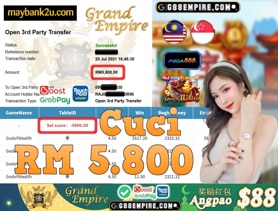 MEGA888 - GODOFWEALTH CUCI RM5,800!!!