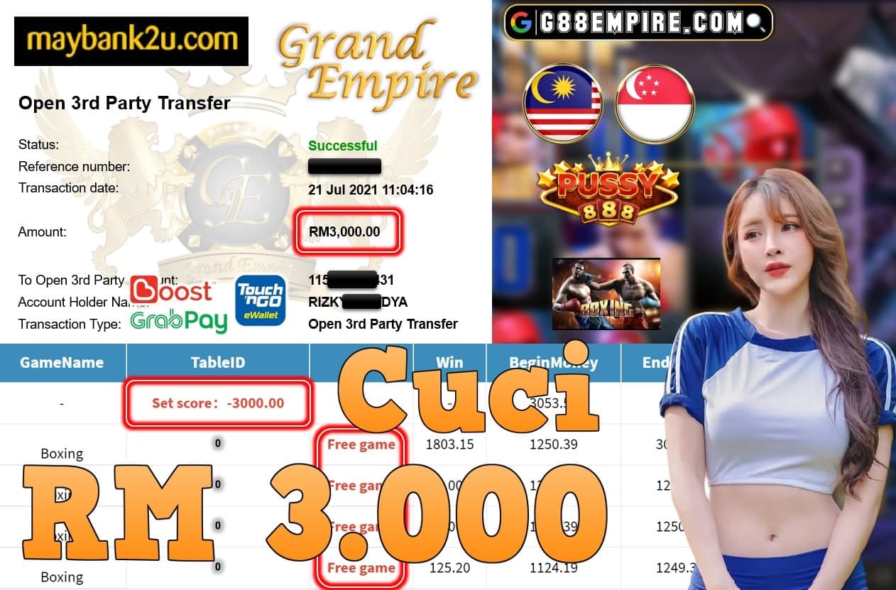 PUSSY888 - BOXING CUCI RM3,000!!!