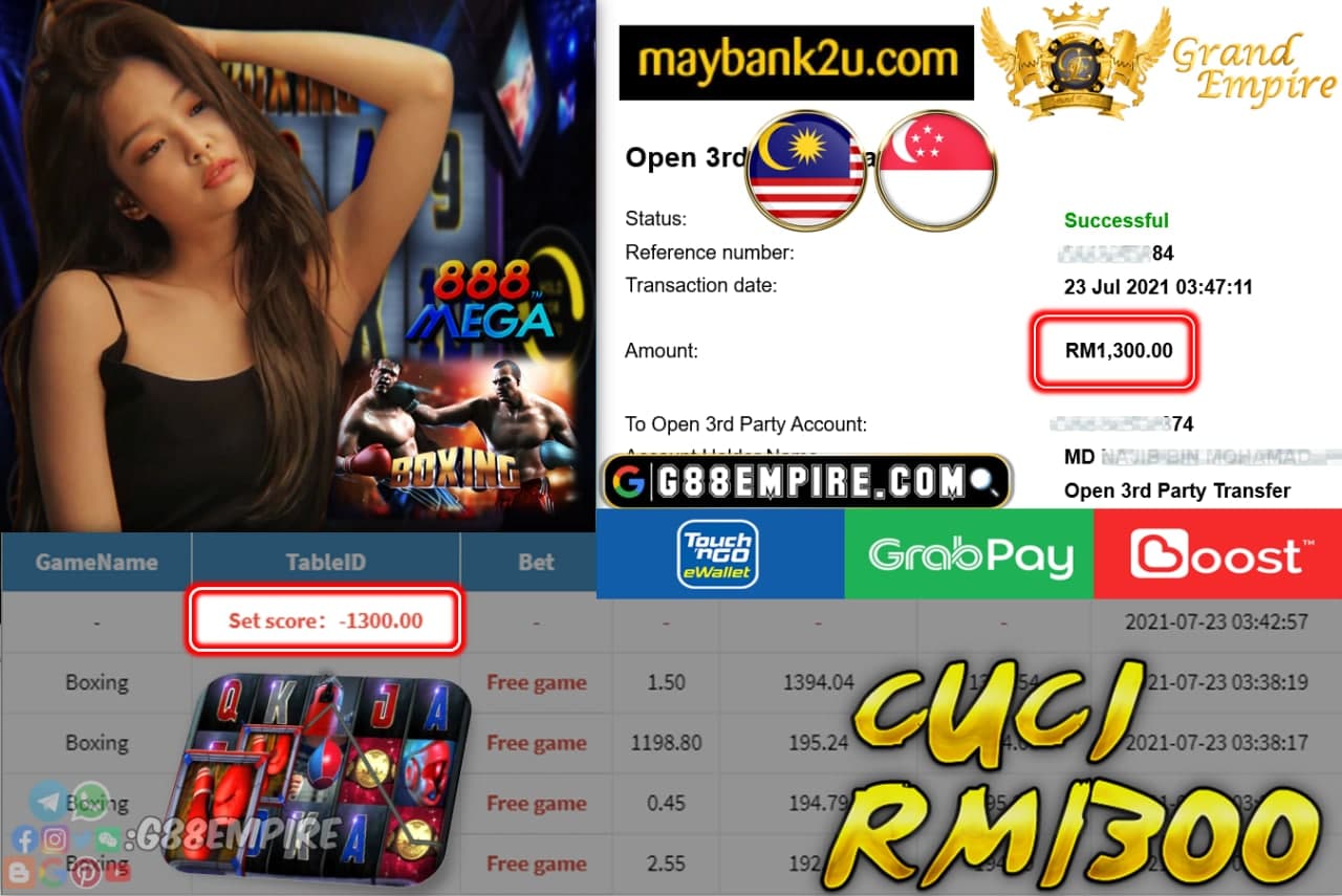 MEGA888 - BOXING FANS CUCI RM1300 !!!