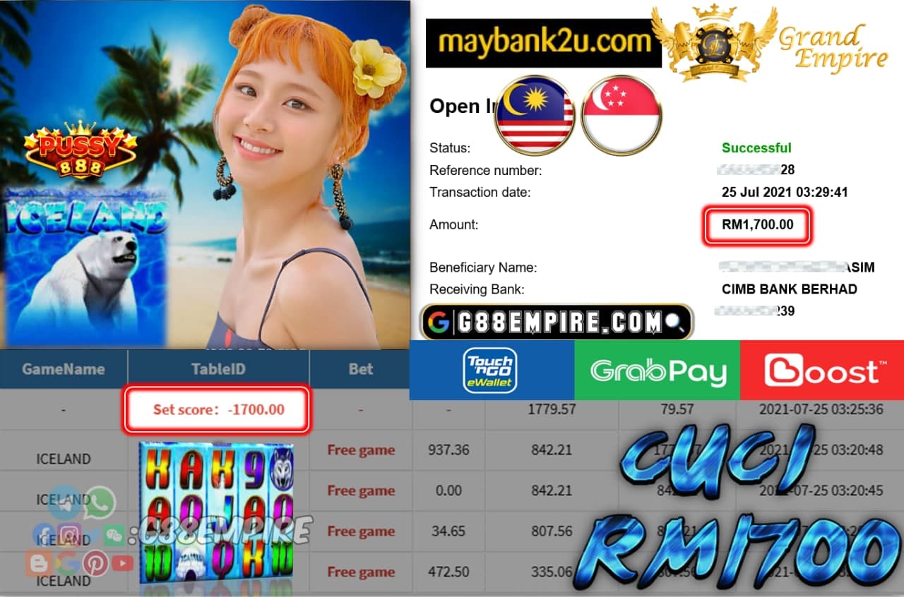 PUSSY888 - ICELAND  CUCI RM1700 !!!
