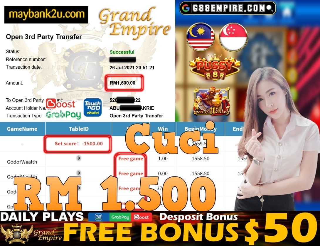 PUSSY888 - GODOFWEALTH CUCI RM1,500!!!