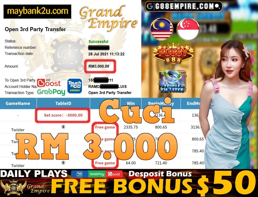 PUSSY888 - TWISTER CUCI RM3,000!!!