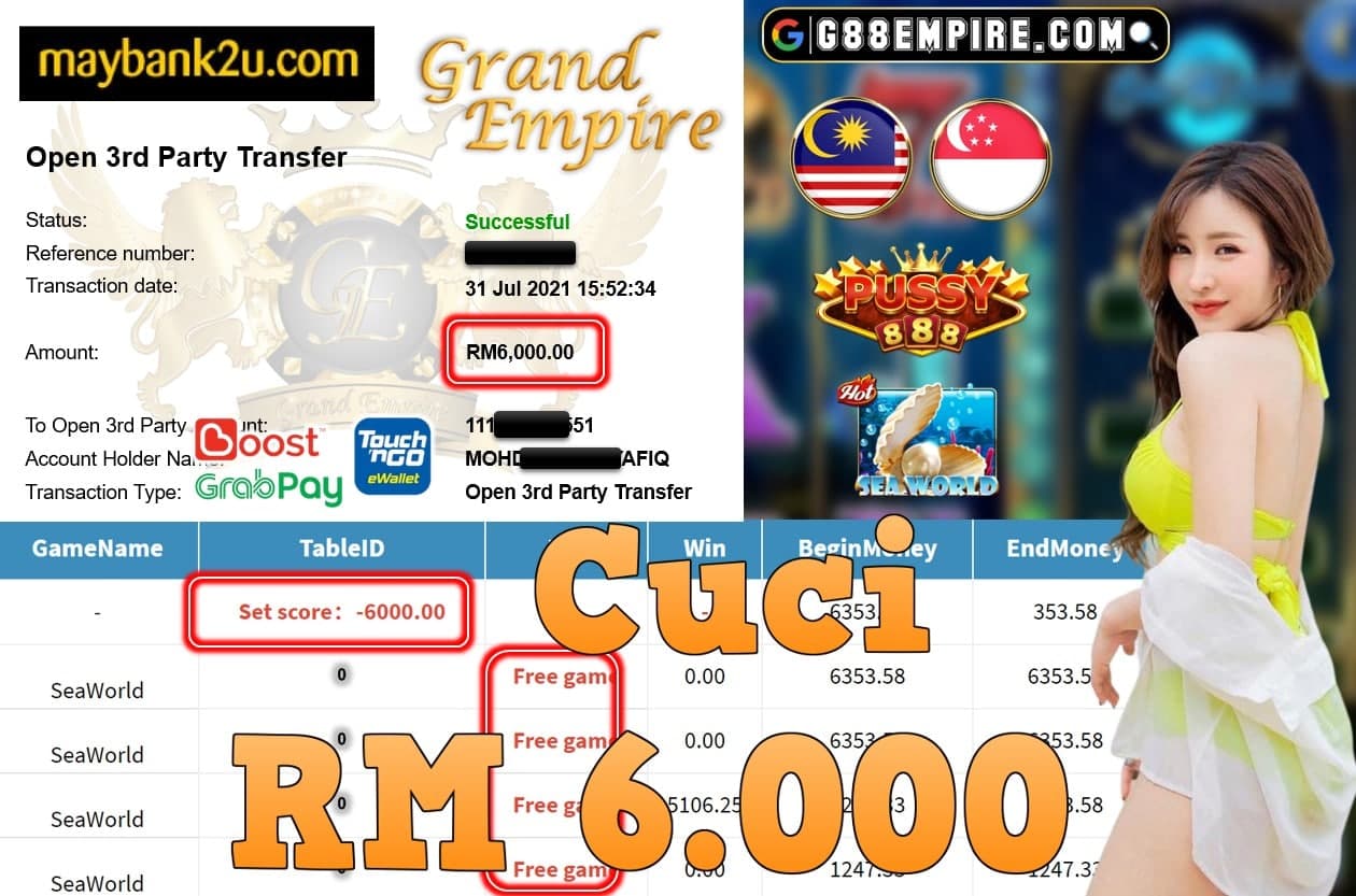 PUSSY888 - SEAWORLD CUCI RM6,000!!!