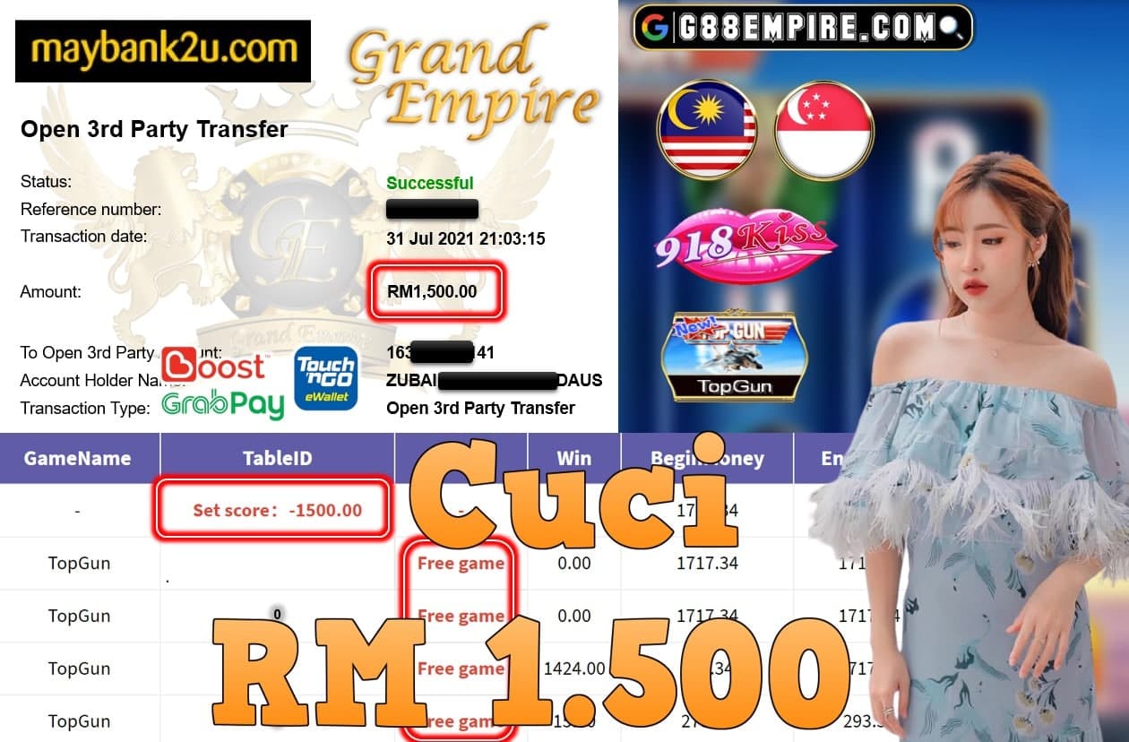 918KISS ORI - TOPGUN CUCI RM1,500!!!