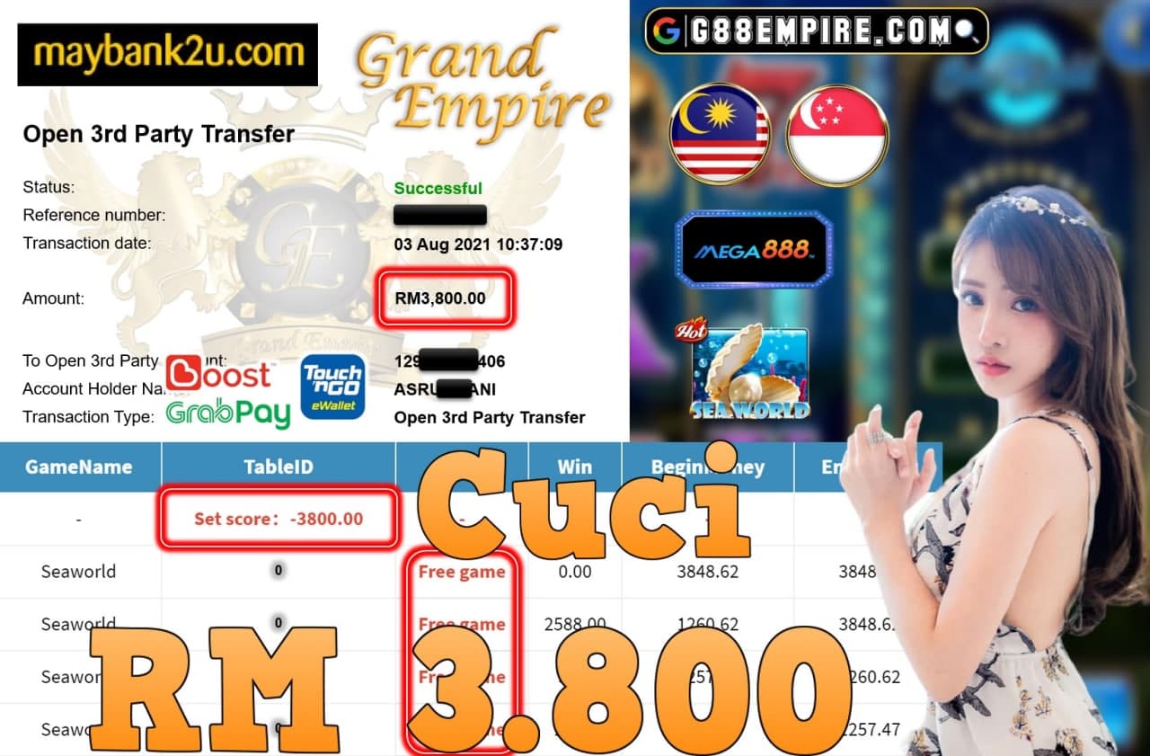 MEGA888 - SEAWORLD CUCI RM3,800!!!