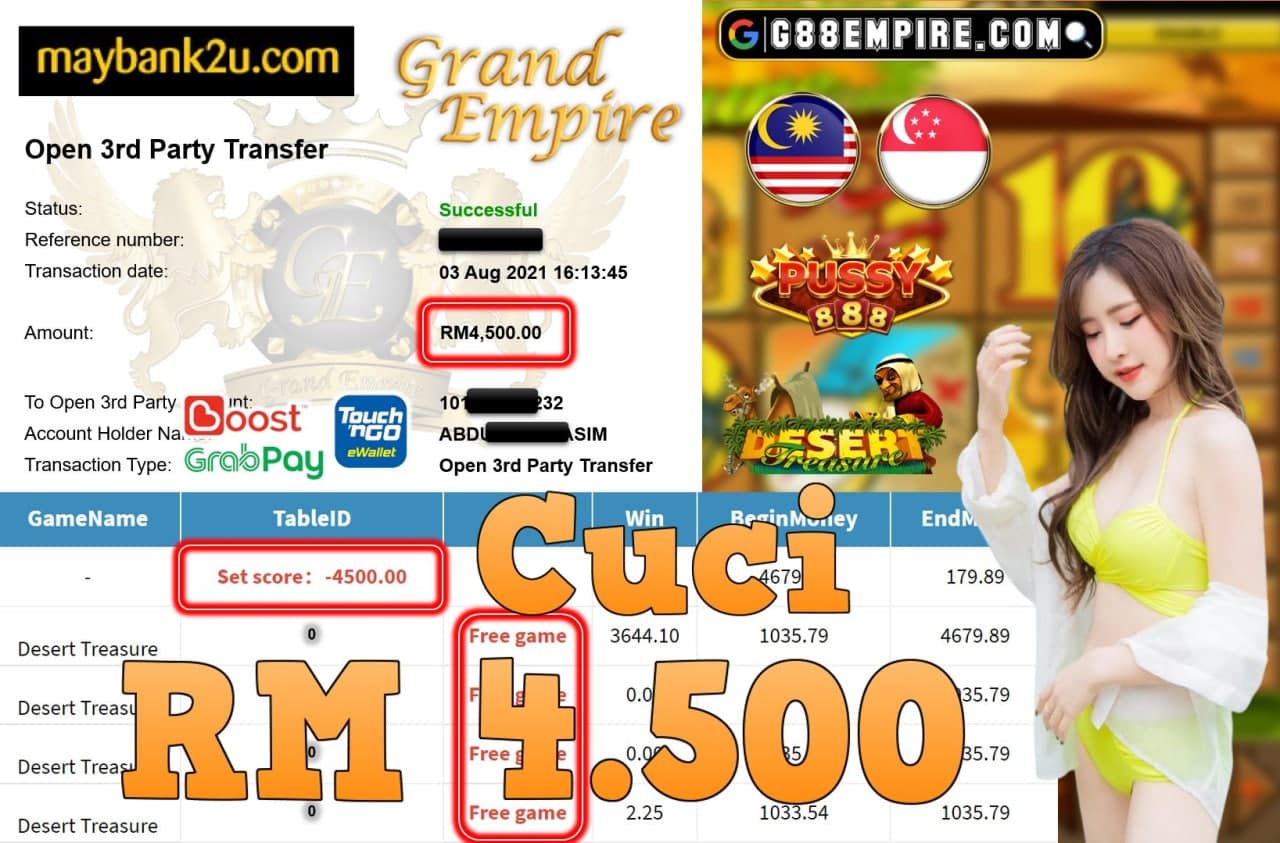 PUSSY888 - DESERT TREASURE CUCI RM4,500!!!