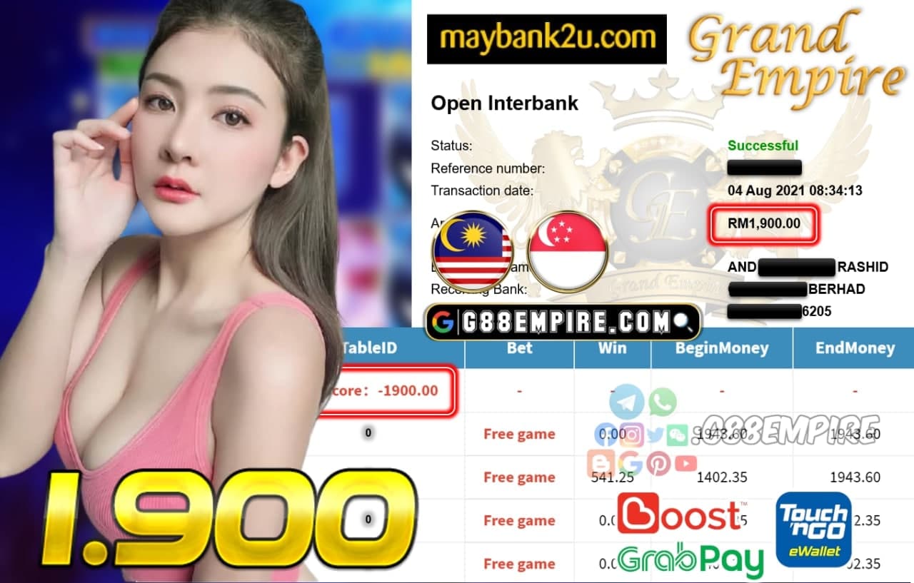 MEGA888 - GREATBLUE CUCI RM 1.900!!!