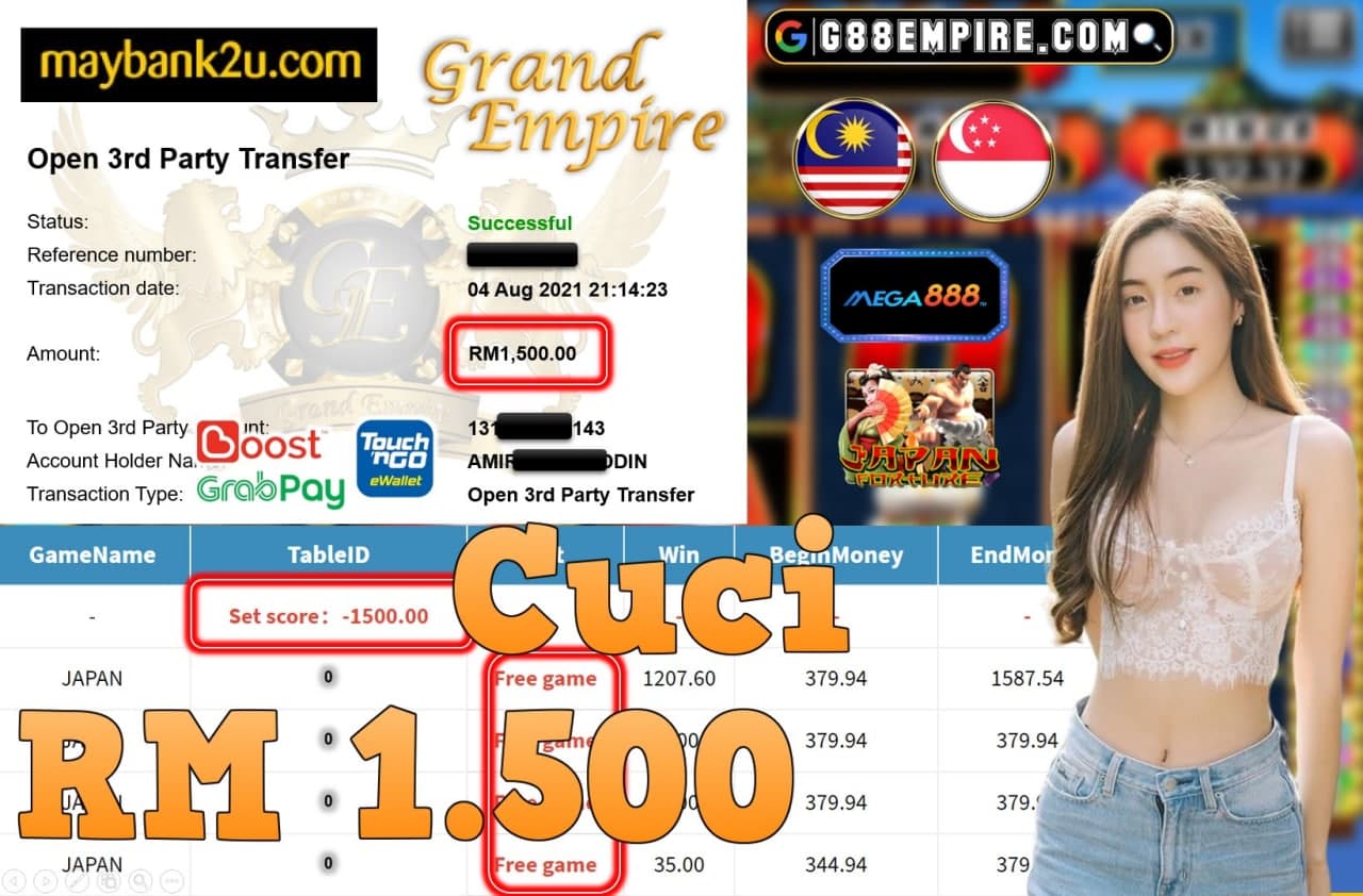 MEGA888 - JAPAN CUCI RM1,500!!!