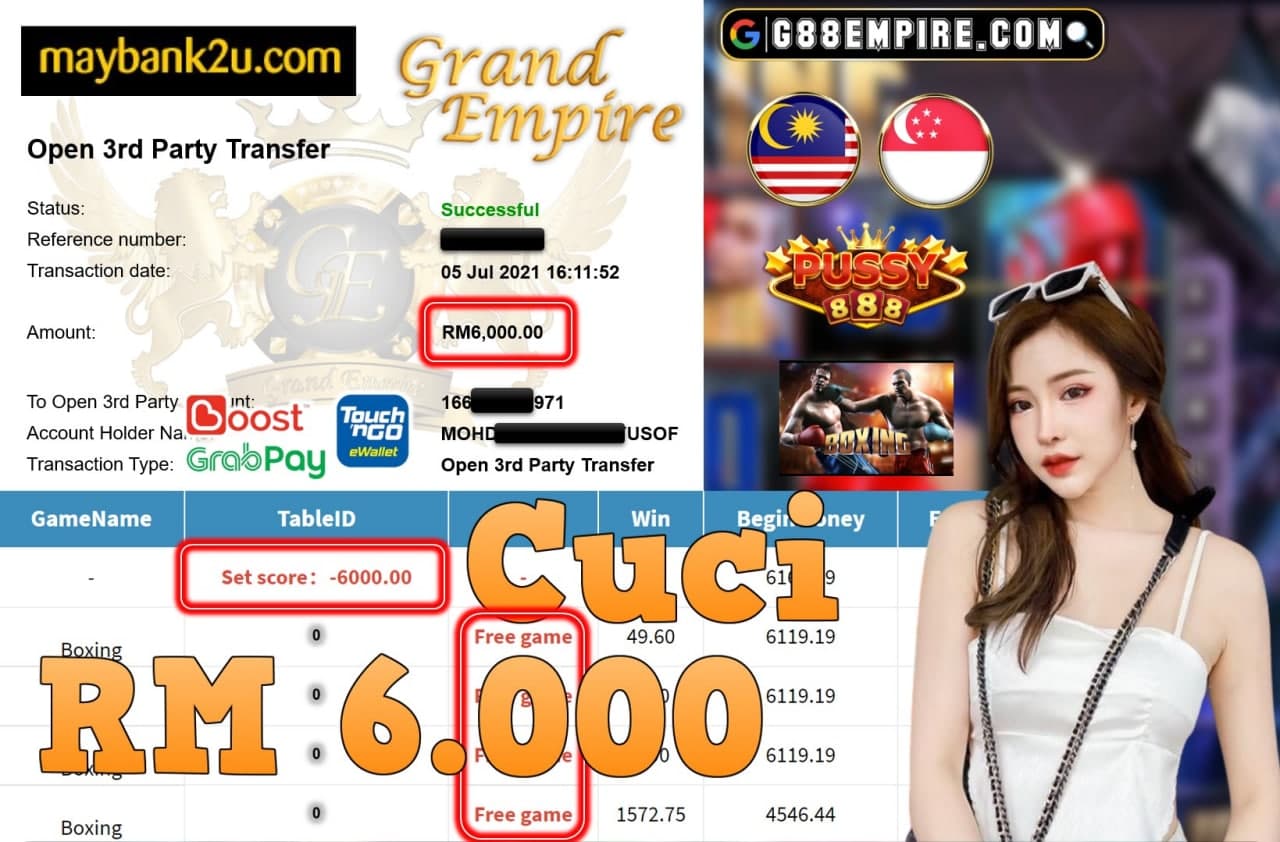 PUSSY888 - BOXING CUCI RM6,000!!!