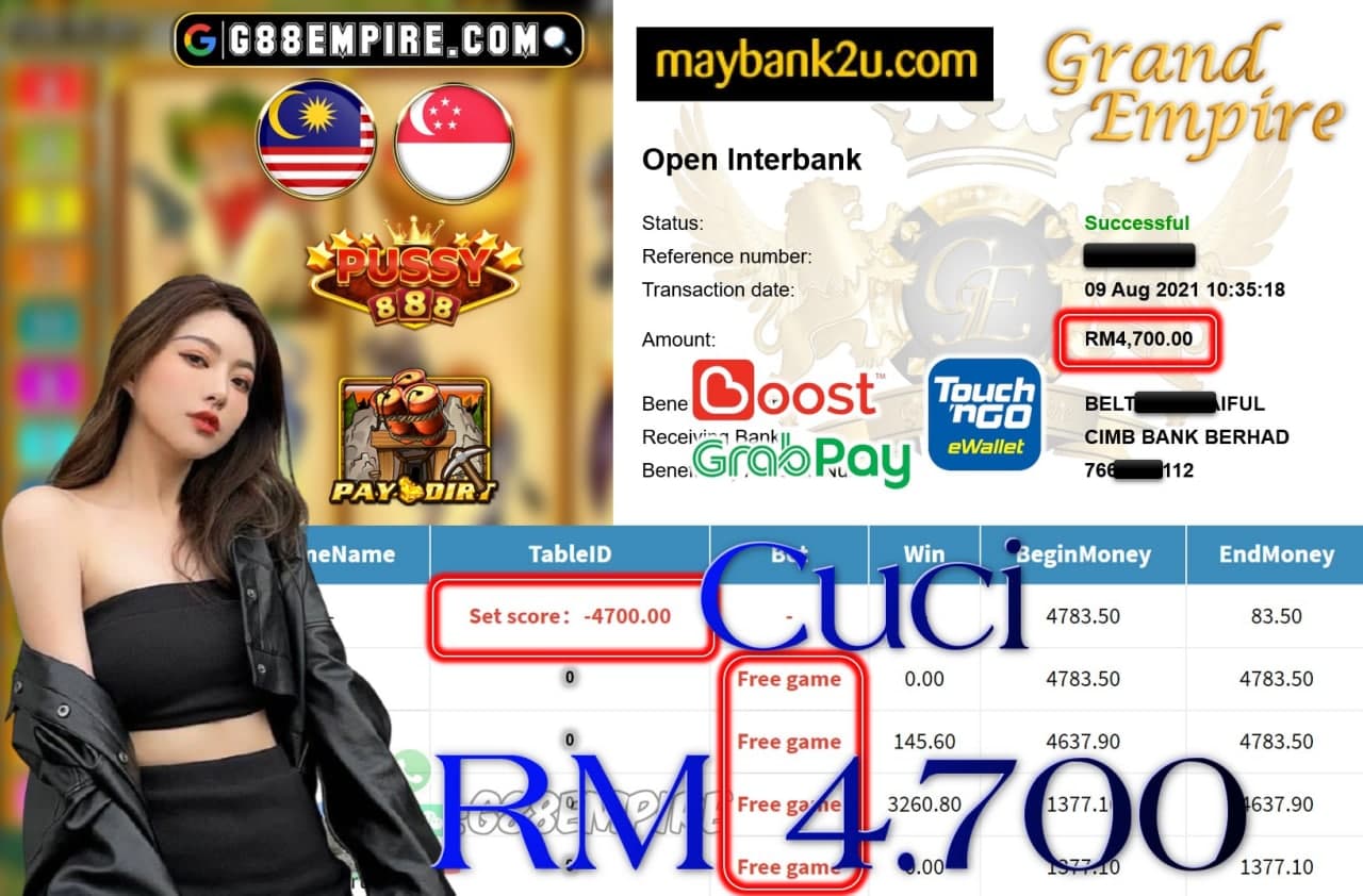 PUSSY888 - PAYDIRT CUCI RM4,700!!!