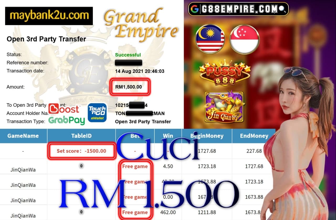 PUSSY888 - JINQIANWA CUCI RM1,500!!!