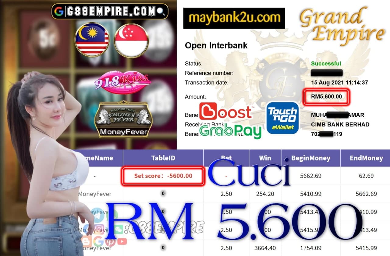 918KISS ORI - MONEYFEVER CUCI RM5,600!!!